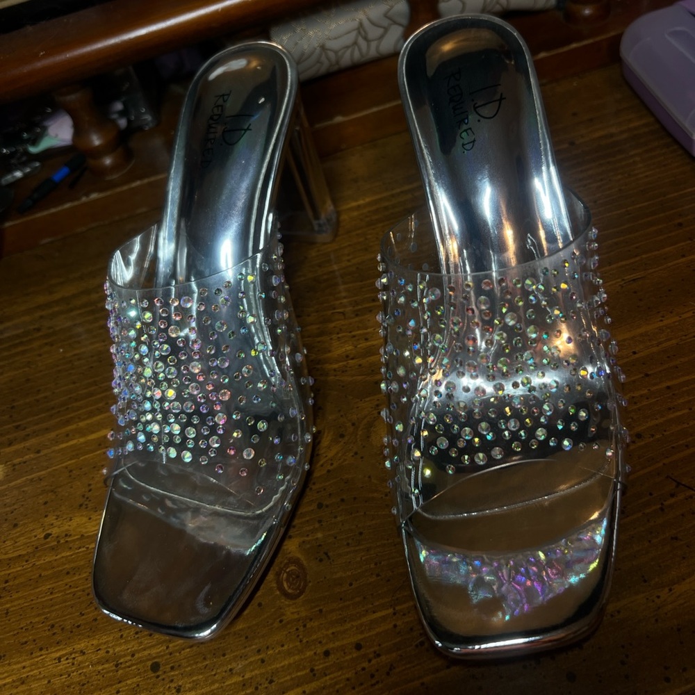 Clear Rhinestone Heels